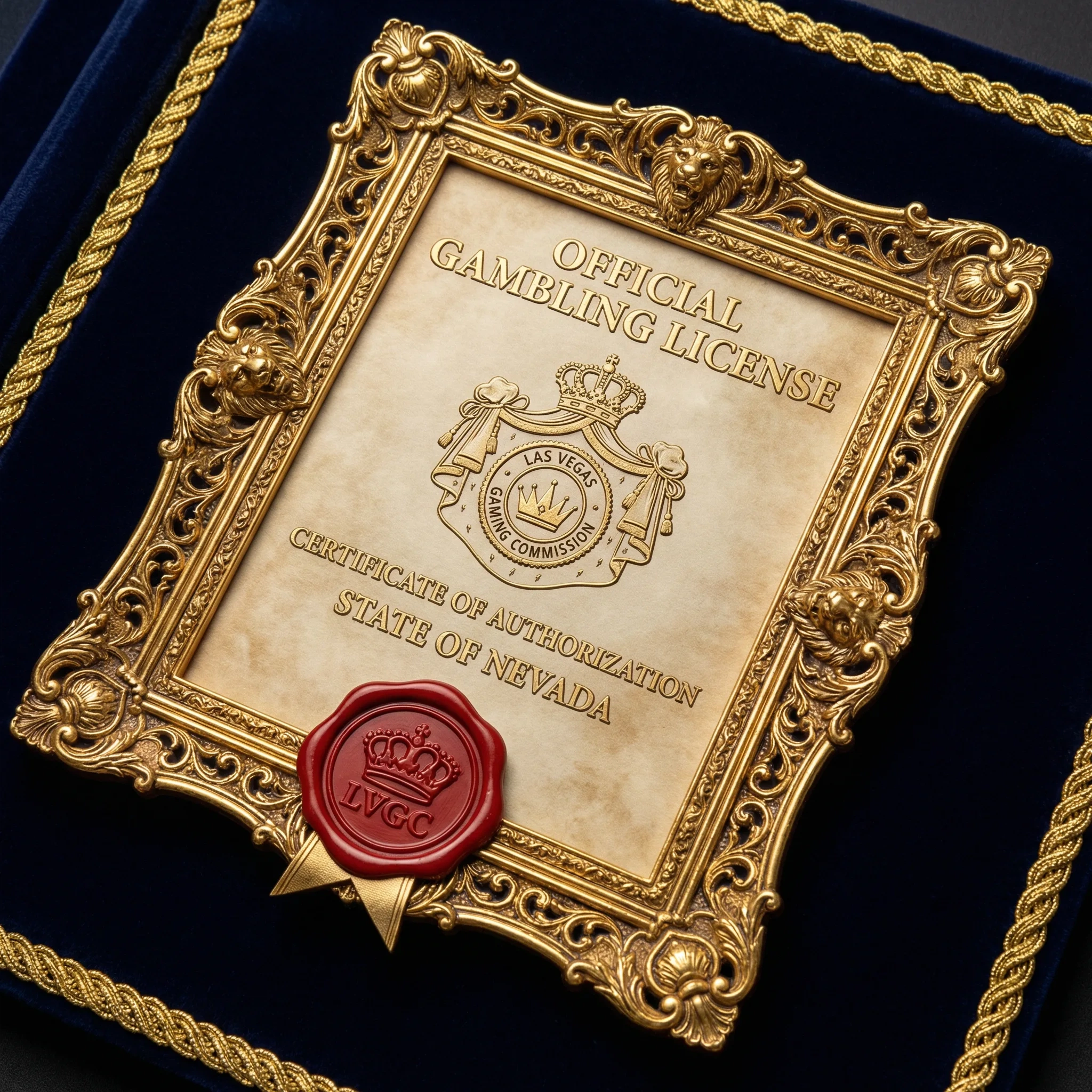 拉斯维加斯博彩监管委员会颁发的官方牌照徽章